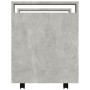 Carrito de escritorio contrachapada gris hormigón 60x45x60 cm