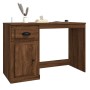 Escritorio cajón madera contrachapada roble marrón 115x50x75 cm