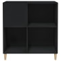 Mueble para discos madera contrachapada negro 84,5x38x89 cm