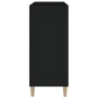 Mueble para discos madera contrachapada negro 84,5x38x89 cm