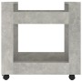 Carrito de escritorio contrachapada gris hormigón 60x45x60 cm