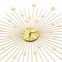 Reloj de pared de metal dorado 70 cm