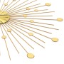 Reloj de pared de metal dorado 70 cm