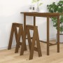 Taburetes 2 uds madera maciza de pino marrón miel 40x40x75 cm