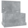 Baúl almacenaje madera contrachapada gris hormigón 50x30x28 cm