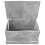 Baúl almacenaje madera contrachapada gris hormigón 50x30x28 cm