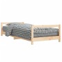 Estructura de cama para niños madera maciza de pino 80x200 cm