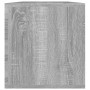 Caja para discos de vinilo madera contrachapada gris 71x34x36cm