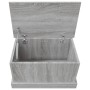 Baúl almacenaje madera contrachapada gris sonoma 50x30x28 cm