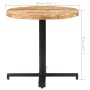 Mesa de bistró redonda madera de mango rugosa Ø80x75 cm