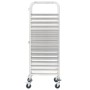 Carrito de cocina 16 bandejas acero inoxidable 38x55x163 cm