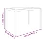 Mesa de comedor madera maciza de acacia 110x70x75 cm