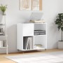 Mueble para discos madera contrachapada blanco 84,5x38x89 cm
