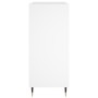 Mueble para discos madera contrachapada blanco 84,5x38x89 cm