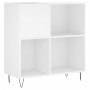 Mueble para discos madera contrachapada blanco 84,5x38x89 cm
