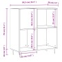Mueble para discos madera contrachapada blanco 84,5x38x89 cm