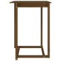 Mesa alta de bar madera maciza de pino marrón miel 80x80x110 cm