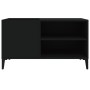 Mueble para discos madera contrachapada negro 84,5x38x48 cm