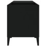 Mueble para discos madera contrachapada negro 84,5x38x48 cm