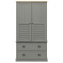 Armario VIGO madera maciza de pino gris 90x55x176 cm