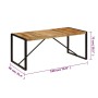 Mesa de comedor madera maciza de mango 180x90x75 cm