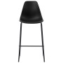 Taburetes de cocina 2 unidades plástico negro