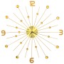 Reloj de pared de metal dorado 70 cm