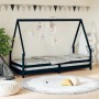 Estructura de cama para niños madera de pino negro 80x200 cm