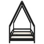 Estructura de cama para niños madera de pino negro 80x200 cm