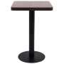 Mesa de bistró MDF marrón oscuro 50x50 cm