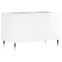 Mueble discos madera contrachapada blanco brillo 74,5x38x48 cm
