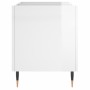 Mueble discos madera contrachapada blanco brillo 74,5x38x48 cm