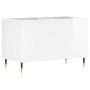 Mueble discos madera contrachapada blanco brillo 74,5x38x48 cm
