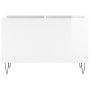 Mueble discos madera contrachapada blanco brillo 74,5x38x48 cm