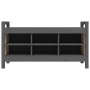 Banco de recibidor madera maciza de pino gris 110x40x60 cm