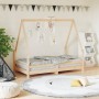 Estructura de cama para niños madera maciza de pino 80x160 cm