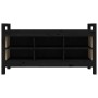 Banco de recibidor madera maciza de pino negro 110x40x60 cm