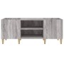 Mueble para discos madera contrachapada gris sonoma 121x38x48cm