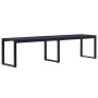 Banco de jardín tablero PS negro 180 cm