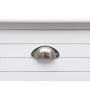 Escritorio de madera maciza de Paulownia blanco 108x45x76 cm