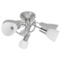 Lámpara de techo con pantallas de cristal para 3 bombillas E14