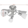 Lámpara de techo con pantallas de cristal para 3 bombillas E14