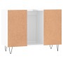 Mueble de baño madera de ingeniería blanco brillo 80x33x60 cm