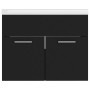 Mueble con lavabo madera de ingeniería negro