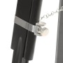 Lámpara de suelo con trípode madera maciza mango negro 171 cm