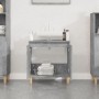 Armario de lavabo madera contrachapada gris hormigón 58x33x60cm