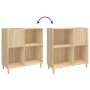 Mueble discos madera contrachapada roble Sonoma 84,5x38x89 cm