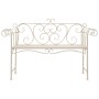 Banco de jardín metal blanco envejecido 132 cm