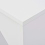 Mesa de bar con estantería móvil blanca 138x39x110 cm