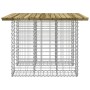 Banco jardín cesta gaviones madera pino impregnada 100x102x72cm